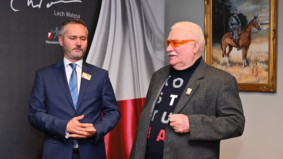 Lech Wałęsa i Jarosław Wałęsa.