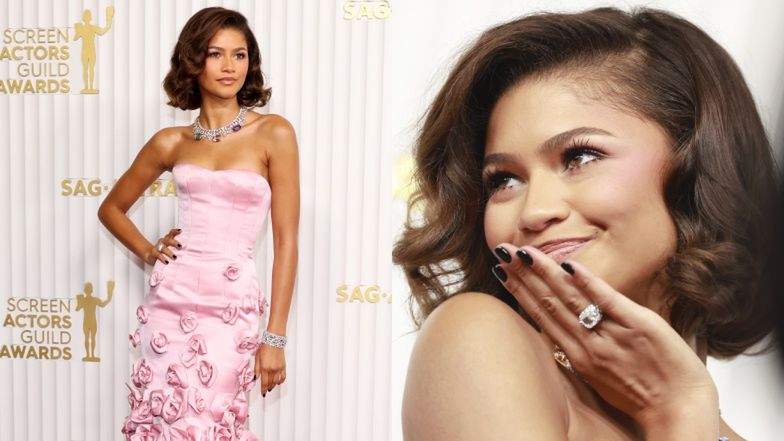 Zendaya w kreacji Valentino ze 196 RÓŻAMI zachwyca na czerwonym dywanie SAG Awards (ZDJĘCIA)
