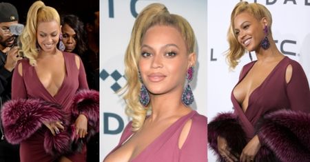 WIELKI DEKOLT Beyonce na ściance (ZDJĘCIA)