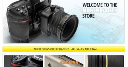 Nikon otworzył sklep z częściami do aparatów i obiektywów