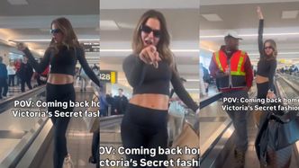 Anna Lewandowska robi show na lotnisku. Rośnie nam nowy "aniołek" Victoria's Secret? (WIDEO)