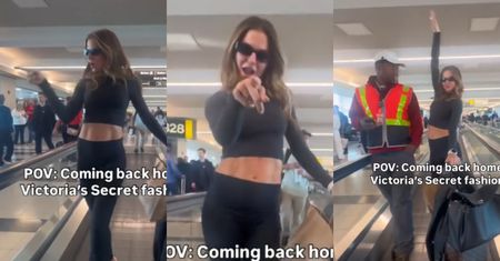 Anna Lewandowska robi show na lotnisku. Rośnie nam nowy "aniołek" Victoria's Secret? (WIDEO)