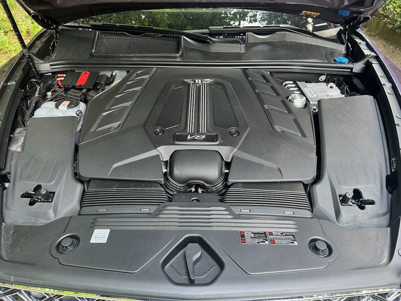 V8 engine under the hood of the Bentley Bentayga