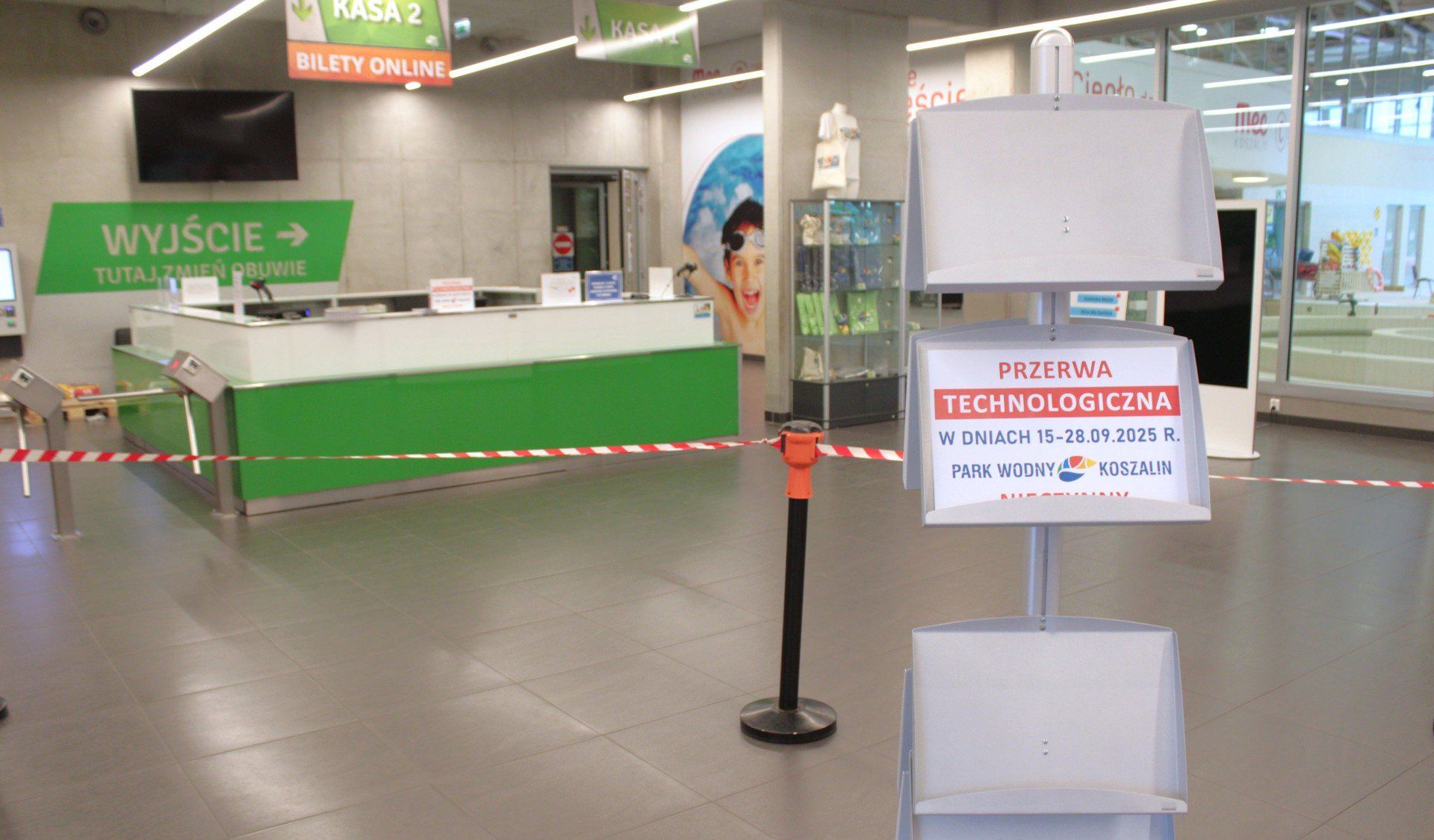 PARK WODNY KOSZALIN PRZERWA TECHNOLOGICZNA