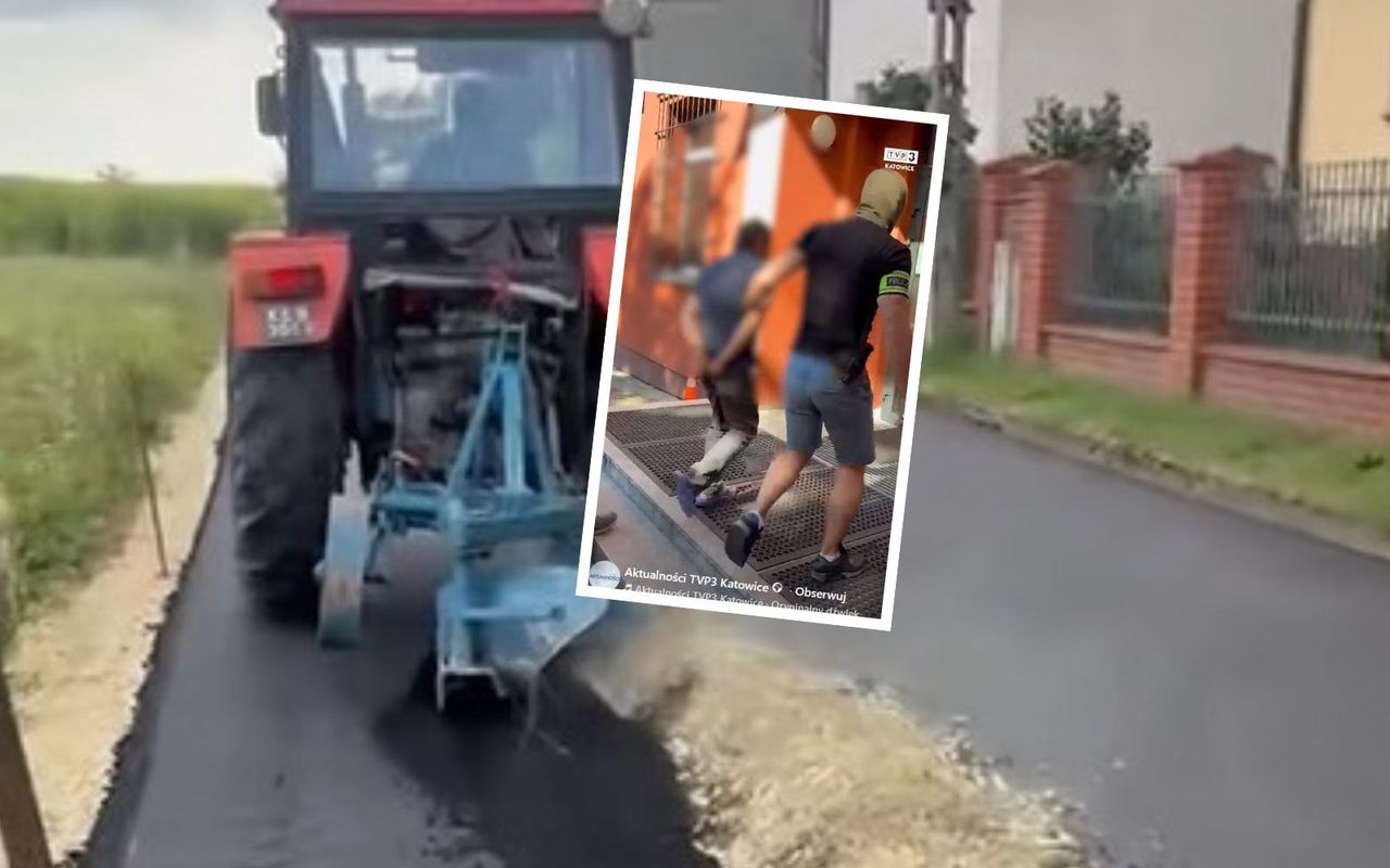 Zaorał asfalt. Burza pod nagraniem z rolnikiem. Ludzie go bronią