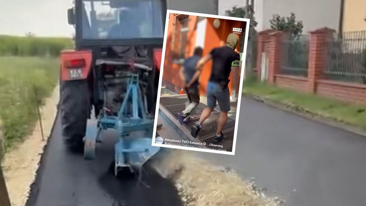 Rolnik zaorał drogę. Ludzie oburzeni, jak go prowadzono