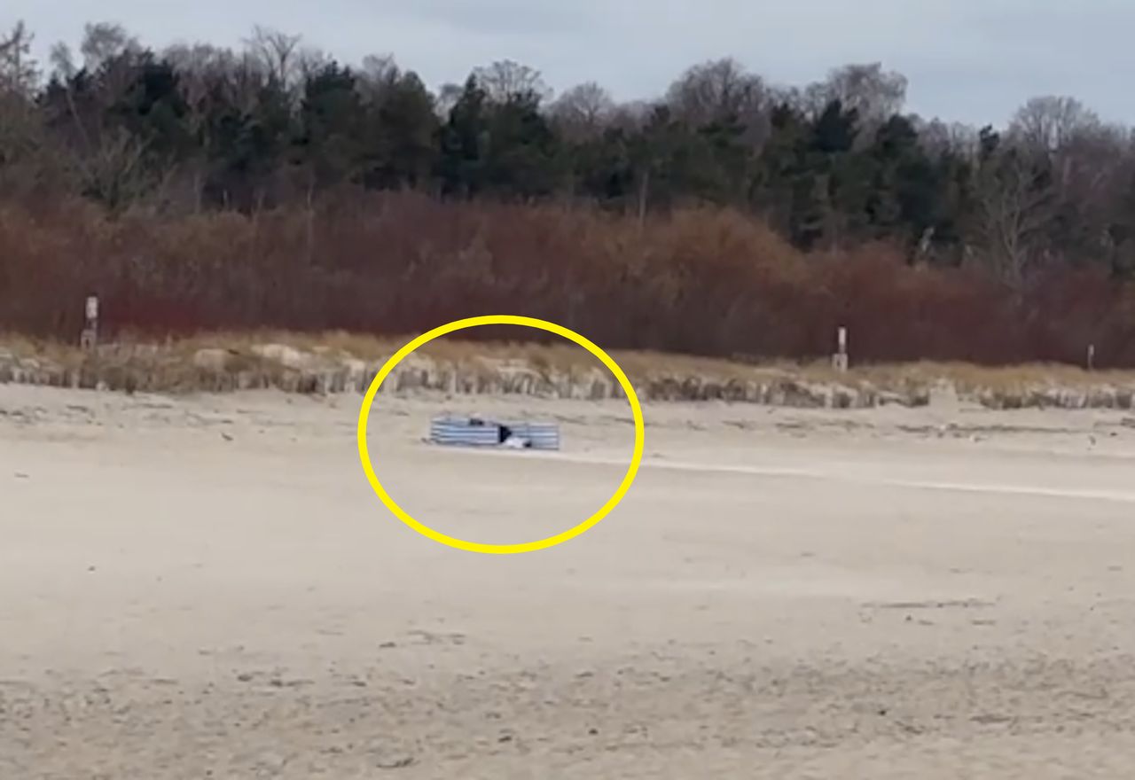 To nie żart. Nagranie z plaży we Władysławowie