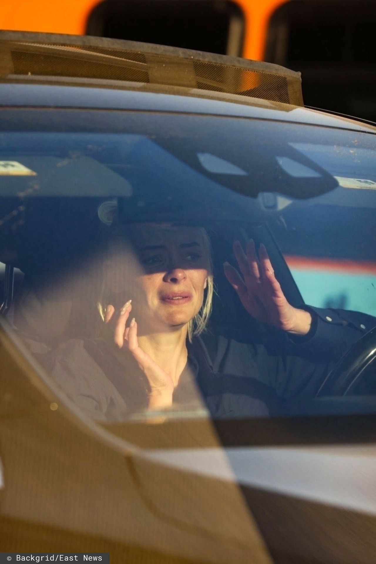 Jaime King cried in the car.