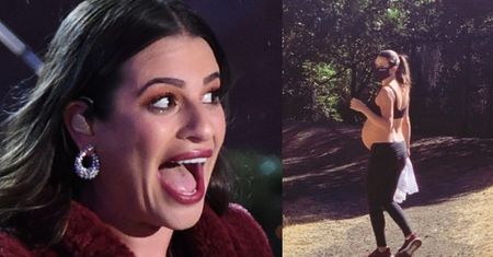 Skompromitowana Lea Michele próbuje ratować wizerunek, chwaląc się ciążowym brzuchem (FOTO)