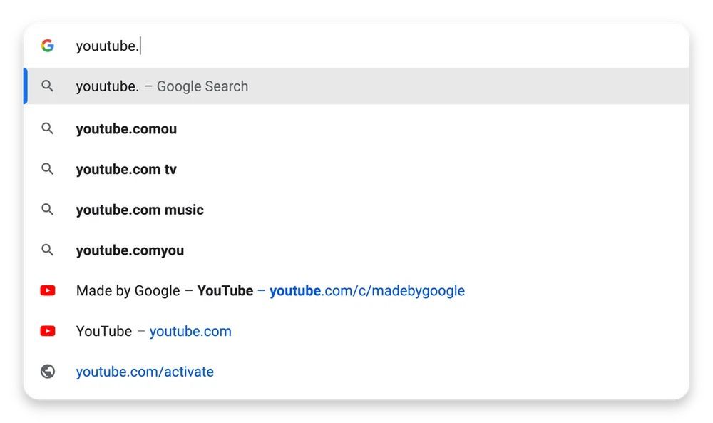 Zmiany w pasku adresu Google Chrome