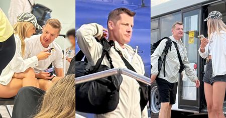 Rafał Mroczek z małżonką na lotnisku w Bergamo. Tak wygląda ich dolce vita? (ZDJĘCIA)