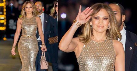Jennifer Lopez w złotym kombinezonie!