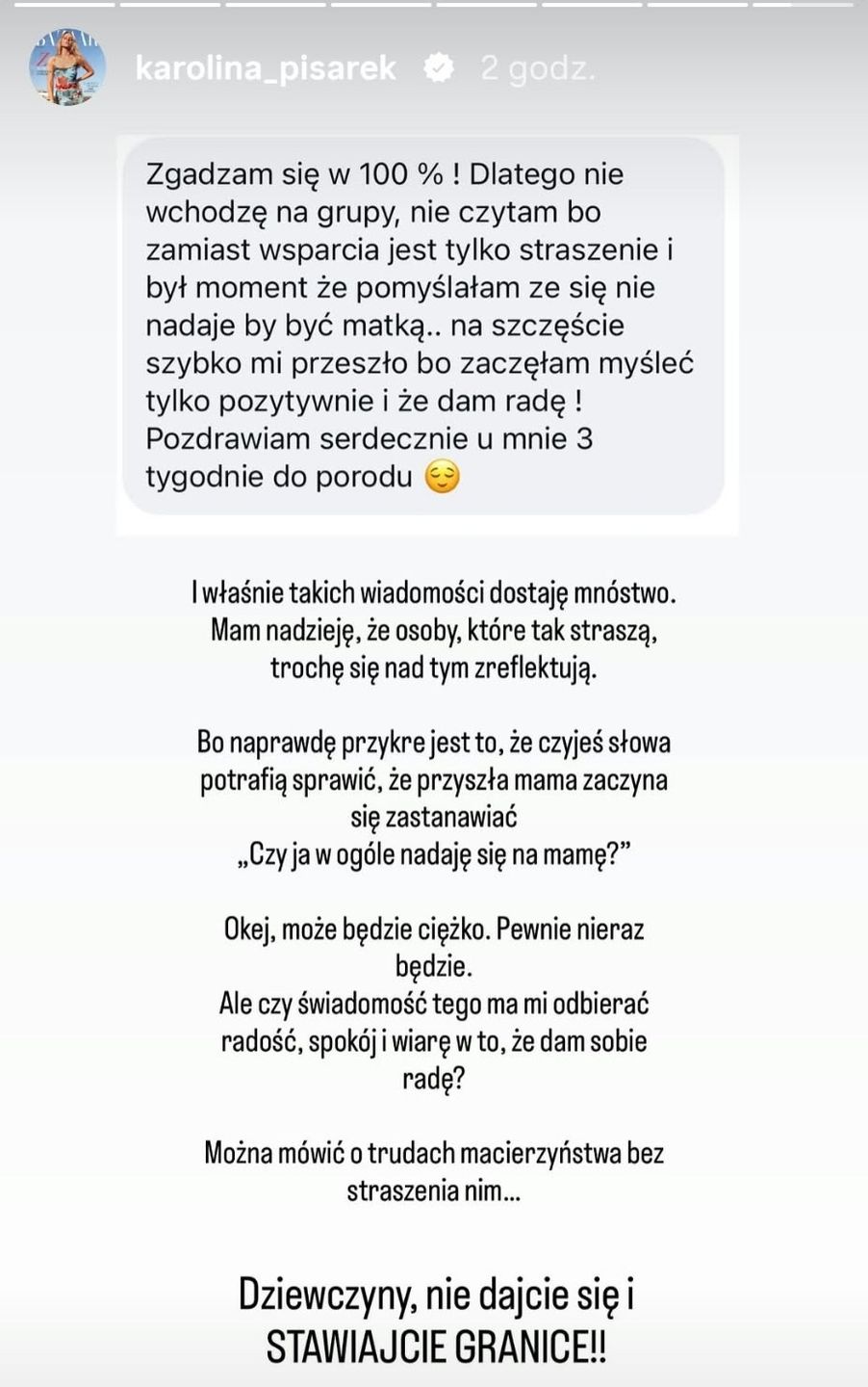 Apel Karoliny Pisarek