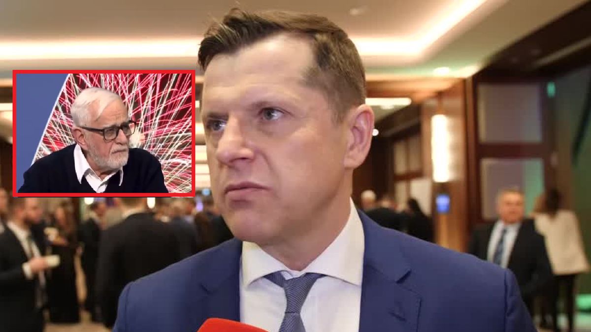 Na zdjęciu Cezary Kucharski. W ramce Jan Pietrzak