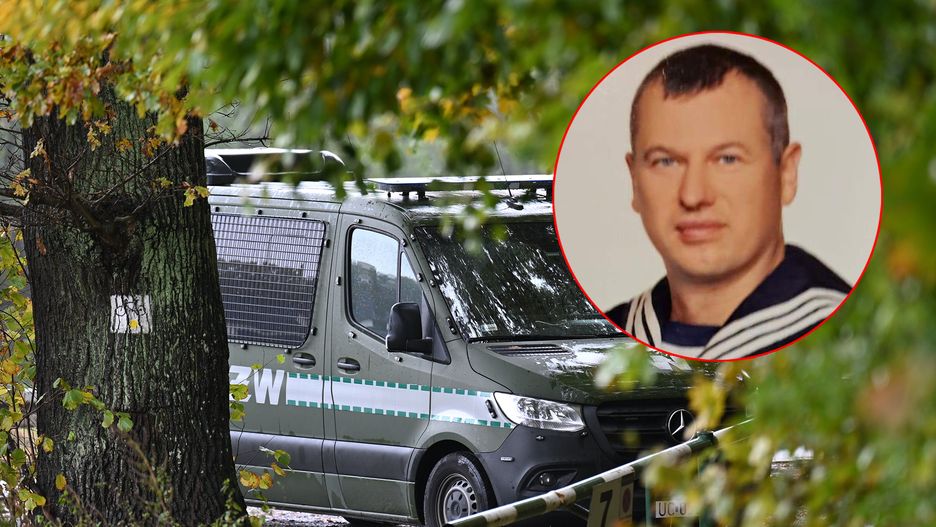 Gdynia, 26.10.2023. Kolejny dzień poszukiwań 44-letniego Grzegorza Borysa na terenie Trójmiejskiego Parku Krajobrazowego, w rejonie Chwarzna - Wiczlina, Gdyni, 26 bm. Mężczyzna podejrzany jest o zabójstwo swojego 6-letniego syna. Do zbrodni doszło 20 bm. rano w bloku przy ul. Górniczej w Gdyni Fikakowie. (ad) PAP/Adam Warżawa