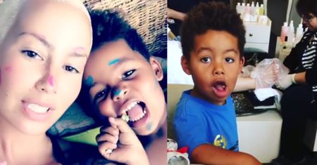 Amber Rose zabrała 3-letniego synka na pedicure: "Pieprzyć standardy społeczne i role płciowe!"