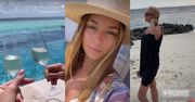 Julia Wieniawa celebruje życie na wakacjach Z MAMĄ: malediwska plaża, kieliszki przy basenie, wspólna joga... (ZDJĘCIA)