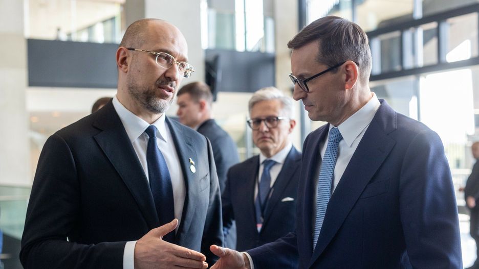 Premier Ukrainy Denys Szmyhal z premierem Mateuszem Morawieckim