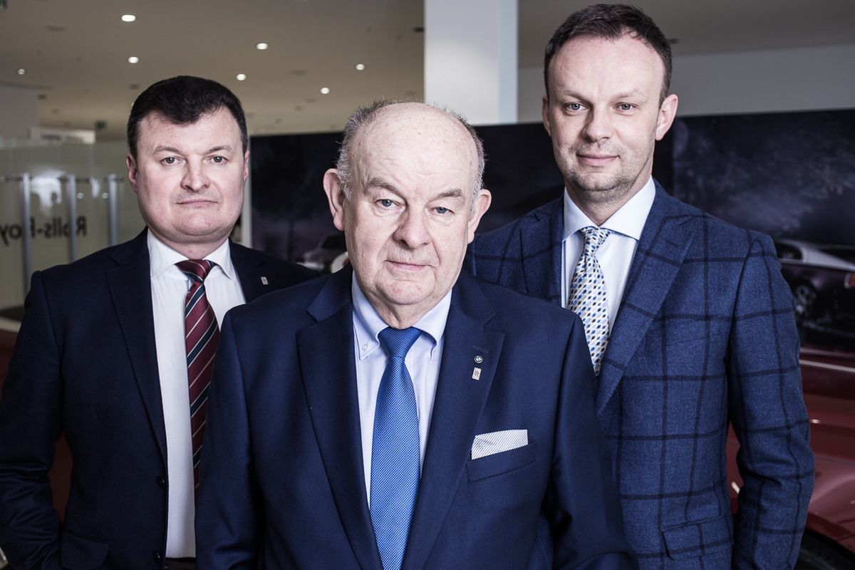 Tadeusz Fus wraz z synami: Piotrem i Tomaszem
