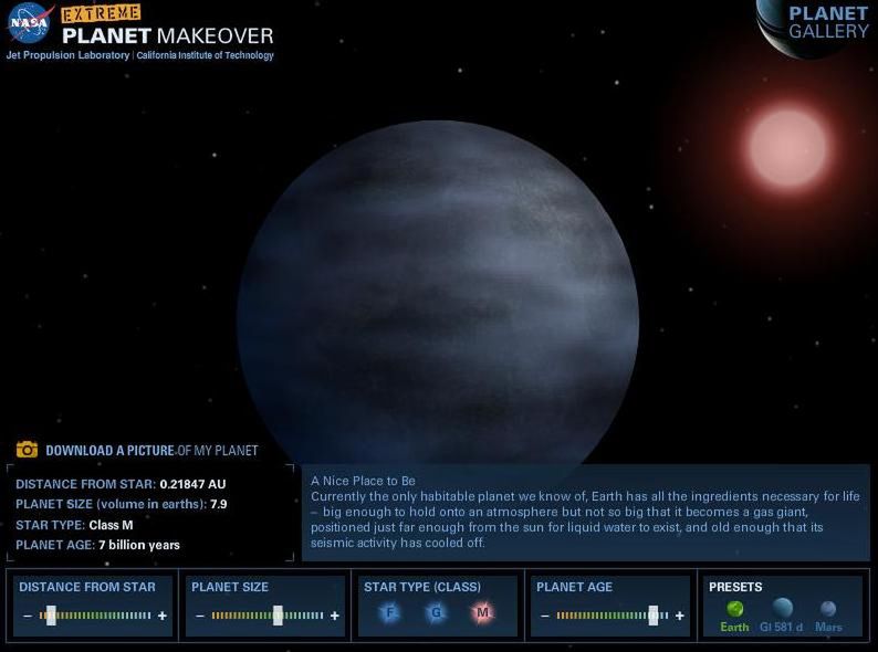 Gliese 581d w programie Extreme Planet Makeover