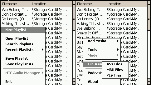 Edycja playlist w Windows Mobile 1