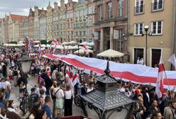 "Żywie Biełaruś!" Marsz solidarności z Białorusinami w centrum Gdańska