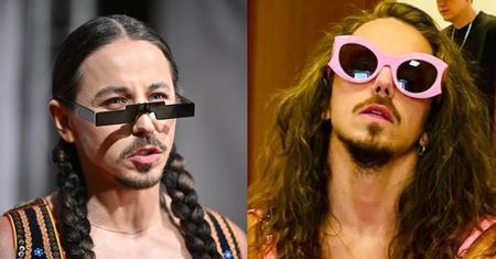 Michał Szpak siedzi na dmuchanej piłce przebrany za Barbie, a internauci komentują: "Uroczo Pan wygląda" (ZDJĘCIA)