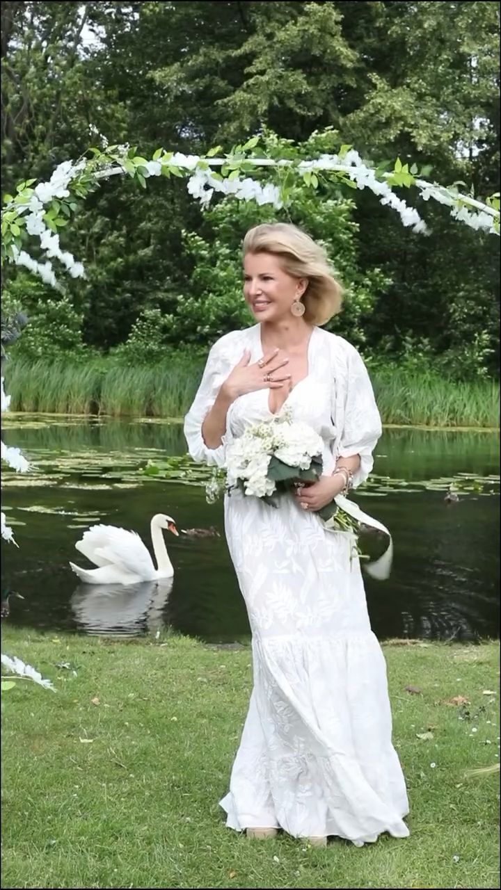 Joanna Racewicz podczas ślubu z samą sobą