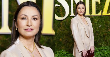 ODMIENIONA Joanna Brodzik i jej gładkie lico pozują na premierze "Śnieżki"