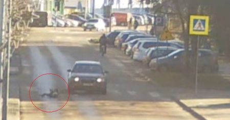 Potrącił 12-latkę na przejściu. Wszystko się nagrało