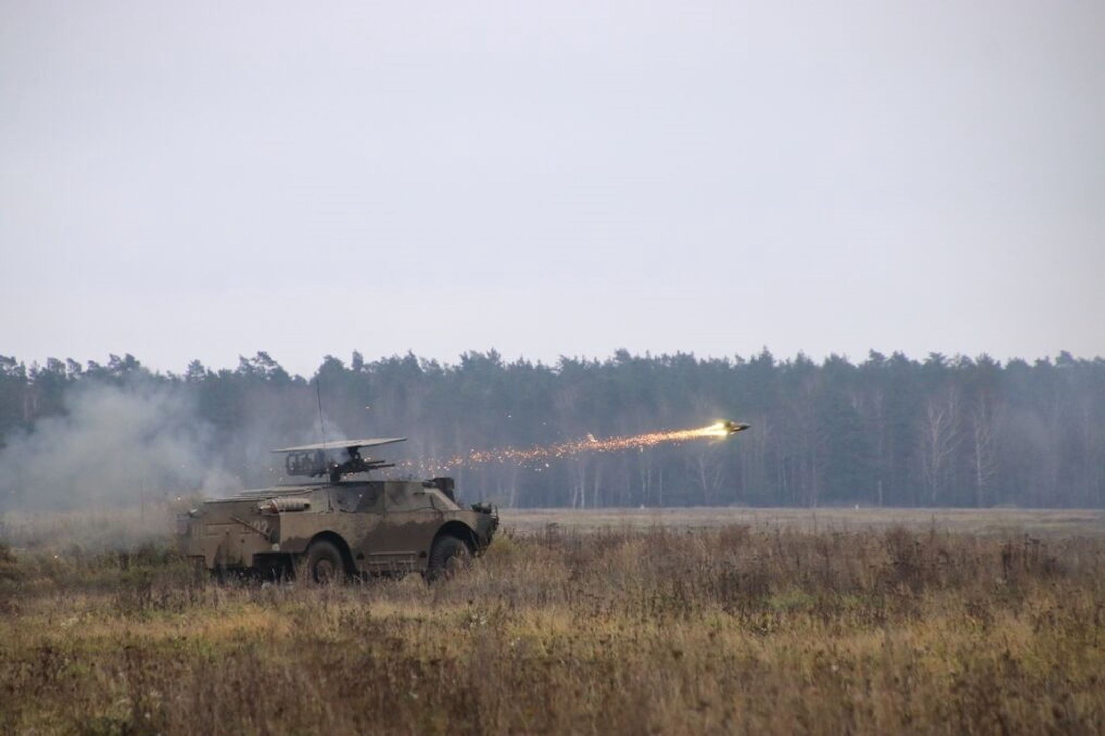 BRDM-2 po wystrzeleniu PPK Malutka