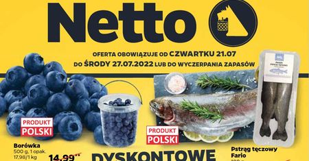 Netto nowa gazetka 21.07-27.07. Promocje w Netto od czwartku 21 lipca
