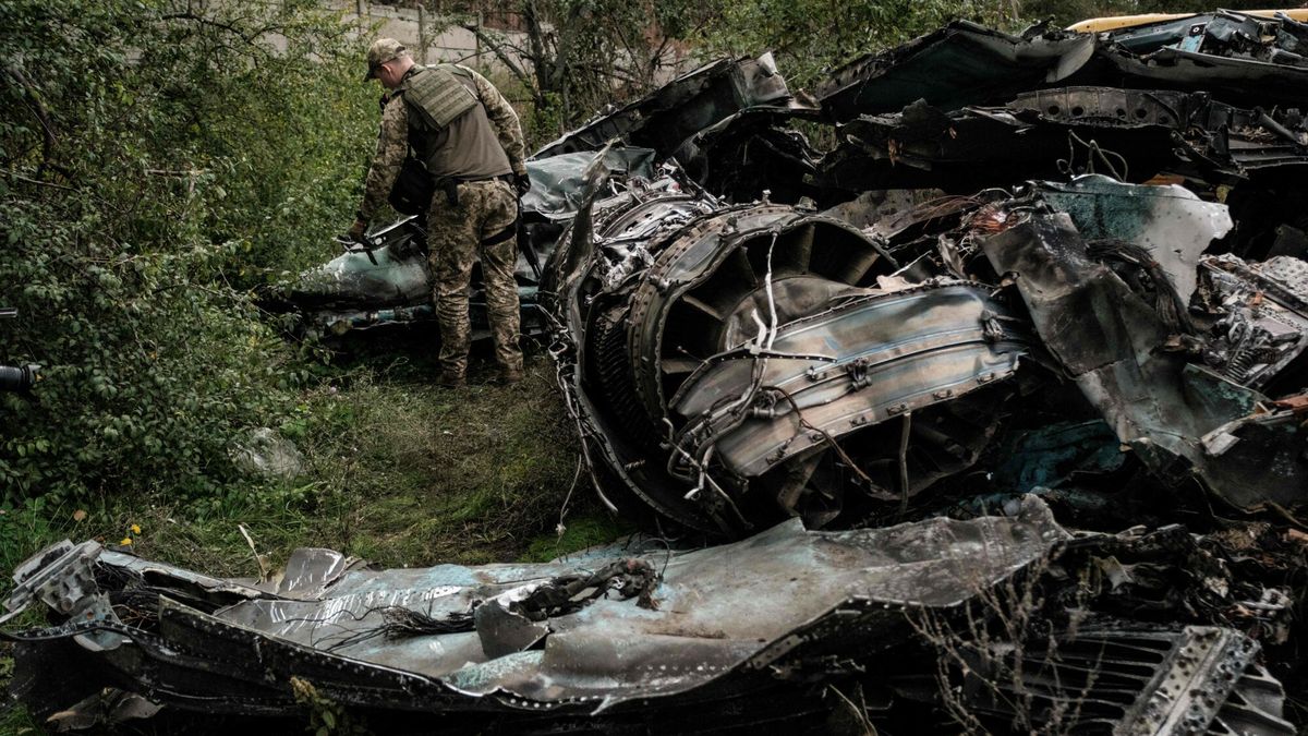 Wrak samolotu Su-34 