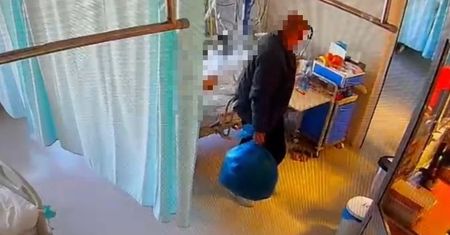 Odwiedzał żonę w szpitalu. Kamery nagrały, co zrobił
