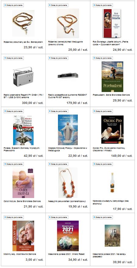 W sklepie fundacji założonej przez Tadeusza Rydzyka znalazła się specjalna zakładka, w której znajdziemy pomysły na prezenty dla Babci i Dziadka. 