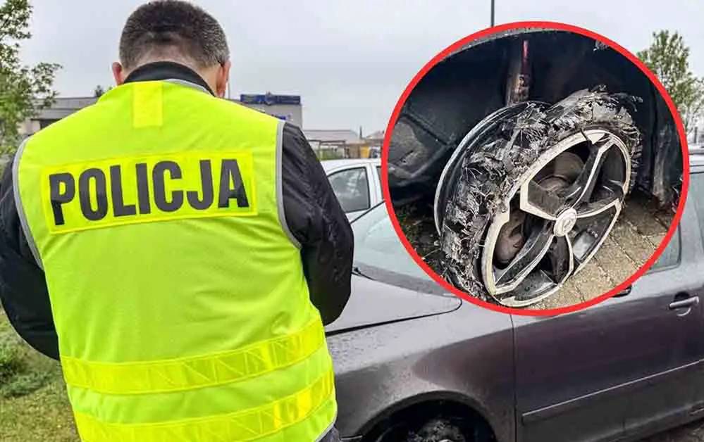 Pijany jechał skodą na samej feldze. Chciał uciec policji