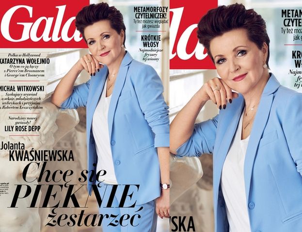 Jolanta Kwaśniewska "pięknie się starzeje" na okładce "Gali"...