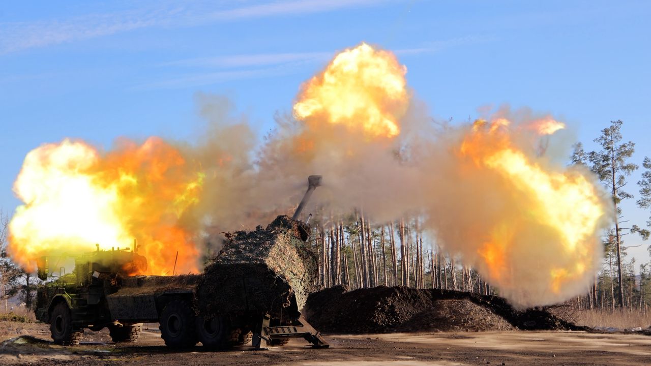 Haubitze H77BW Archer irgendwo in der Ukraine.