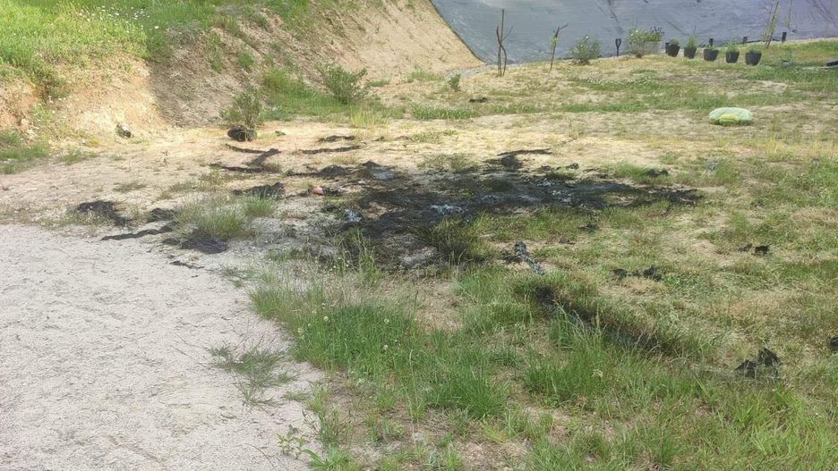 Miejsce eksplozji pod Tarnowem
