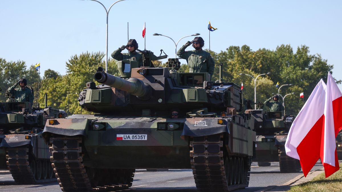 Polish Armed Forces Day Celebrated In Warsaw, Poland
K2 Black Panther battle tanks are seen during a military parade under the name 'Strong White-Red' on Polish Armed Forces Day in Warsaw, Poland on 15th August, 2023. About 2,000 troops from Poland and other NATO countries took part, accompanied by 200 pieces of military equipment and 92 aircraft. The parade was held on the anniversary of the 1920 Battle of Warsaw, in which Polish troops defeated Russian Bolshevik forces.  (Photo by Beata Zawrzel/NurPhoto via Getty Images)
NurPhoto
polish, european, tank, vehicle, k2 black panther, battle tanks, strong white-red, polish armed forces day, 15th august 2023, 2000 troops, nato countries, 200 pieces of military equipment, 92 aircraft, 1920 battle of warsaw, russian bolshevik forces
