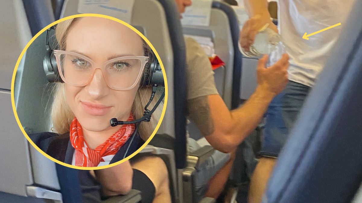 Zdjęcie z pokładu samolotu. Z tym musi mierzyć się personel