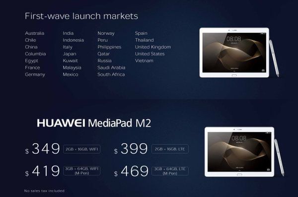 Huawei MediaPad M2 10 - dostępność