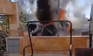 Pocisk spadł na dom. Dramatyczne nagranie z Ammanu