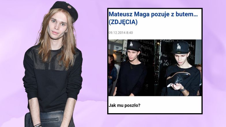 Mateusz Maga pozował z butem