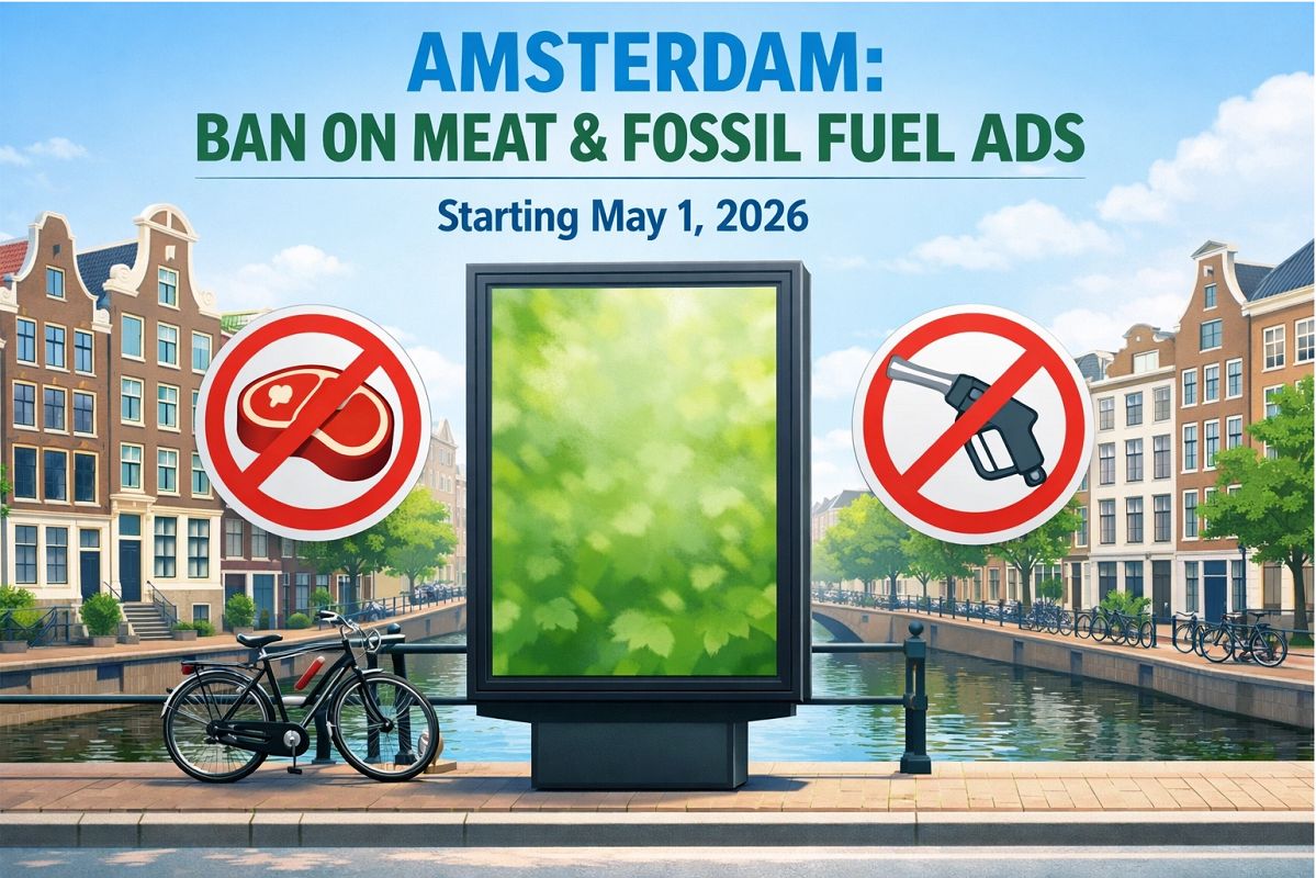Koniec reklam mięsa i paliw kopalnych. Amsterdam wprowadza zakaz