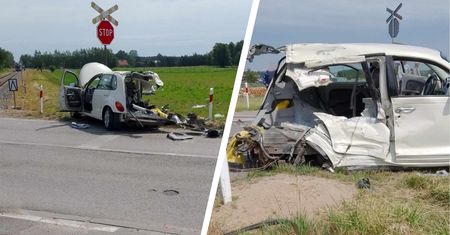 Wjechał wprost pod pociąg. Dramat na przejeździe