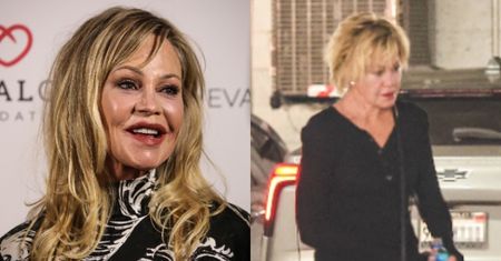 Dawno niewidziana Melanie Griffith w naturalnym wydaniu szwenda się po parkingu (FOTO)