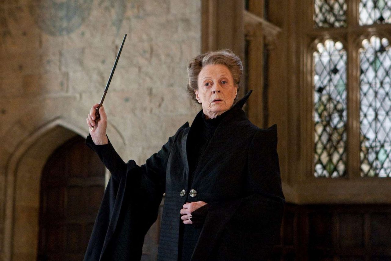 Maggie Smith as Professor McGonagall in "Harry Potter"