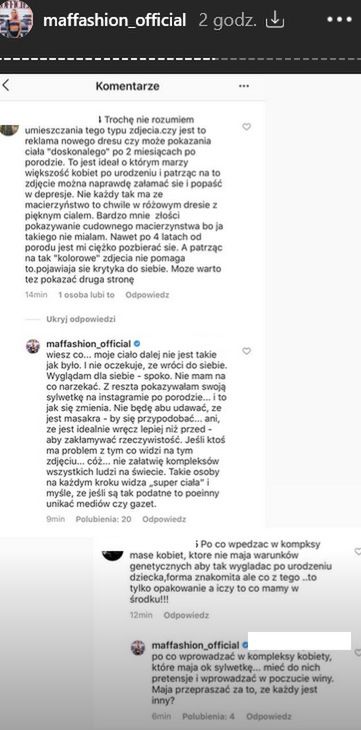 Maffashion o swojej figurze po ciąży