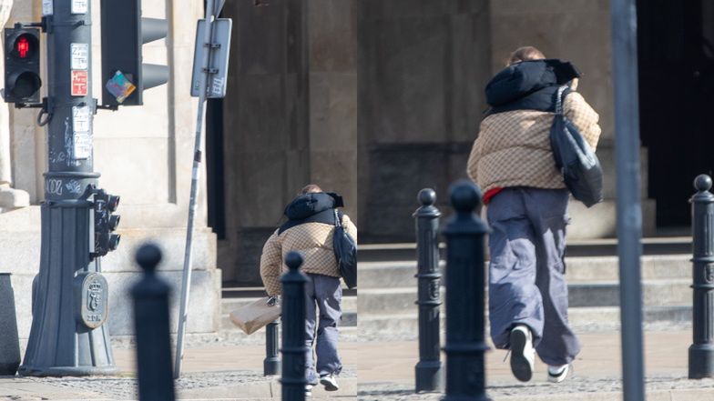 Marina Łuczenko w centrum Warszawy